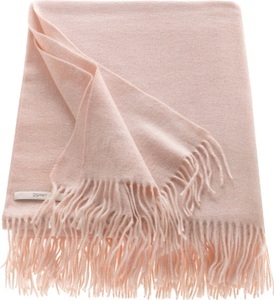 Esprit, Plaid 'Melange' Esprit Rose, Esprit Wohndecke »Melange«, in Melangeoptik und mit Fransen, Kuscheldecke