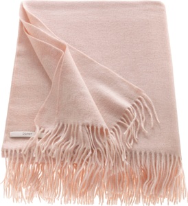 Esprit, Plaid 'Melange' Esprit Rose, Esprit Wohndecke »Melange«, in Melangeoptik und mit Fransen, Kuscheldecke