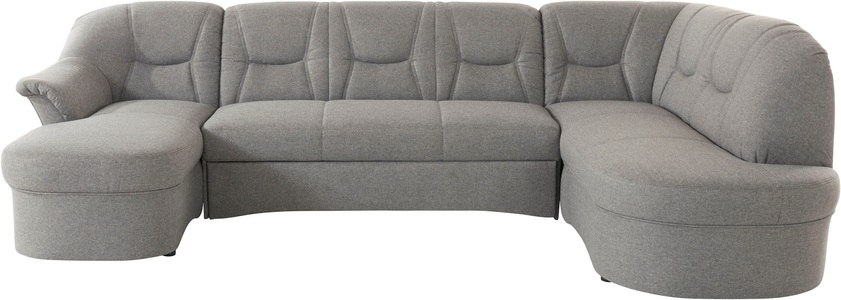 DOMO collection, DOMO collection Wohnlandschaft »Sarafina«, wahlweise mit Bettfunktion, optional mit Federkern, DOMO collection Wohnlandschaft »Sarafina, zeitlos und komfortabel, optional mit Federkern, U-Form« wahlweise mit Bettfunktion