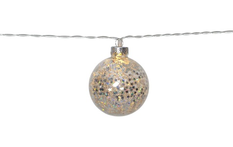 Star Trading, Star Trading - LED-Leuchtgirlande Glitter - Silber, Parforce Traditional Hunting LED-Lichterkette »Glitter, Silber 10 × Lampen«, 10 St.-flammig