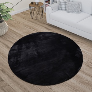 Paco Home Teppich »Soft 380«, rund, 22 mm Höhe, Kuschelteppich - besonders weich, Uni-Farben, ideal im Wohnzimmer & Schlafzimmer