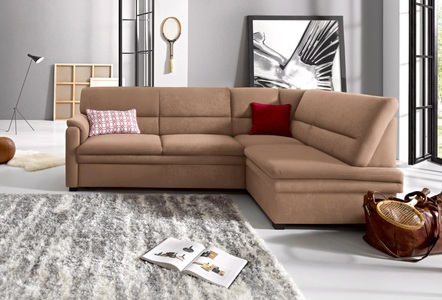 RAUM.ID, RAUM.ID Ecksofa, sit&more Ecksofa »Pisa L-Form«, mit Federkern, wahlweise mit Bettfunktion