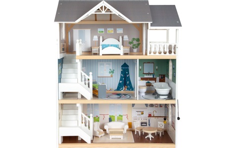 Legler, Legler 11802 - Small foot, Puppenhaus Stadtvilla mit Zubehör, 63x32x76cm, small foot Puppenhaus Stadtvilla