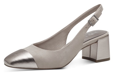 Marco Tozzi, MARCO TOZZI Slingpumps, MARCO TOZZI Slingpumps, Abendschuh, Sommerschuh, Blockabsatz, in modischer Karreeform