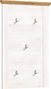HOME AFFAIRE, Home affaire Garderobenpaneel »Cosenza, Breite 68cm, in Sibiu Lärche Nachbildung«, Garderobe, Wandpaneel, Wandgarderobe, Home affaire Garderobenpaneel »Cosenza, Höhe 103 cm, 5 Garderobenhaken, 2-farbig«, in Landhausoptik, Wandpaneel, Paneel, Wandhaken