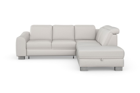 sit&more Ecksofa »Durness«, mit Federkern und hochwertigen Edelstahlfüssen, wahlweise mit Kopfteilverstellung, Bettfunktion und Stauraum oder mit Bettfunktion und Bettkasten