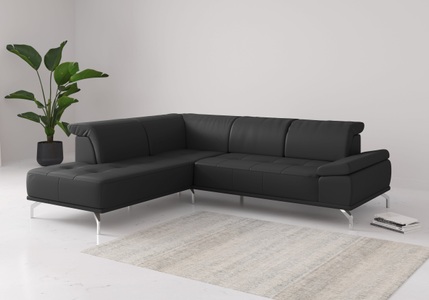 Places of Style Ecksofa »Caluna«, Inkl.Sitztiefenverstellung, wahlweise mit Kopf- und Armteilverstellung