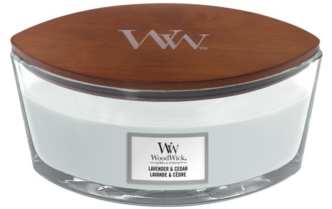 Duftkerze, Woodwick, »Lavender & Cedar Elipse«