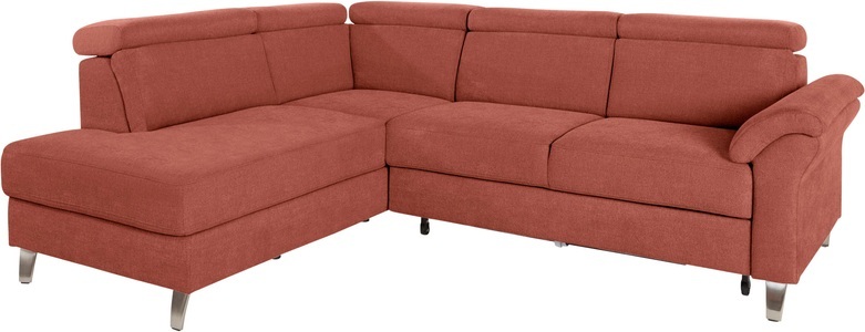 SIT&MORE, sit&more Ecksofa, sit&more Ecksofa, inklusive Kopfteilverstellung, wahlweise mit Bettfunktion und Bettkasten