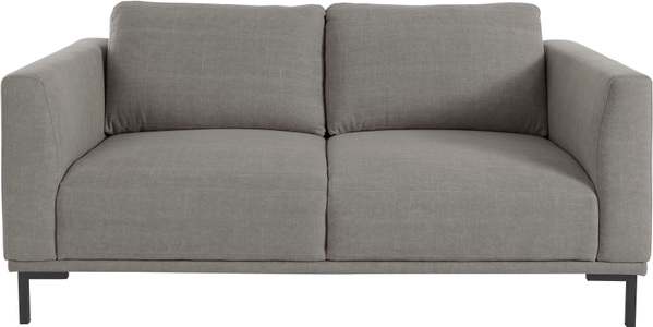 GOODproduct, GOODproduct 2-Sitzer »Fillin«, hergestellt aus recycelten PET-Flaschen, mit losen Rückenkissen und Metallbeinen, GOODproduct 2-Sitzer »Fillin«, Struktur hergestellt aus recycelten PET-Flaschen und im Leinen-Mix