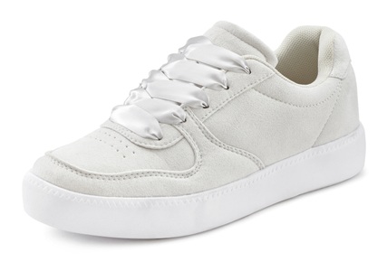 Lascana, LASCANA Sneaker, im sportiven Design, LASCANA Sneaker, Schnürhalbschuh ultraleicht, Satinschnürung, im Retro-Look VEGAN