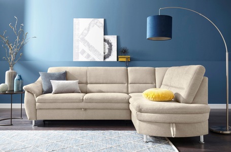SIT&MORE, sit&more Ecksofa, sit&more Ecksofa »Cardoso L-Form«, mit Federkern, wahlweise mit Bettfunktion und Schubkasten
