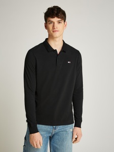 Tommy Jeans Poloshirt »TJM SLIM PLACKET POLO LS EXT«, mit Logostickerei