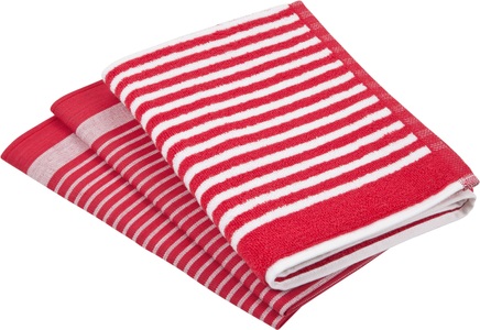 Ross, ROSS Geschirrtuch »Exclusiv«, (Set, 3 tlg.), 1x Küchen-Frottiertuch 50x50 cm Streifen und 2x Geschirrtücher 50x70 cm, ROSS Geschirrtuch »Exclusiv« 1x Küchen-Frottiertuch 50x50 cm Streifen u. 2x Geschirrtücher 50x70 cm