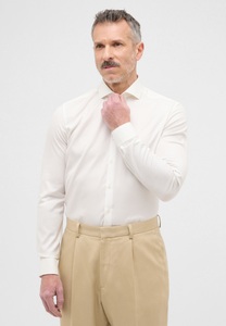 Eterna, Eterna Langarm Hemd »SUPER-SLIM«, SUPER SLIM Cover Shirt in beige unifarben