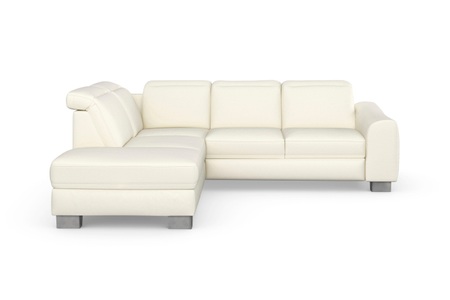sit&more Ecksofa »Durness«, mit Federkern und hochwertigen Edelstahlfüssen, wahlweise mit Kopfteilverstellung, Bettfunktion und Stauraum oder mit Bettfunktion und Bettkasten