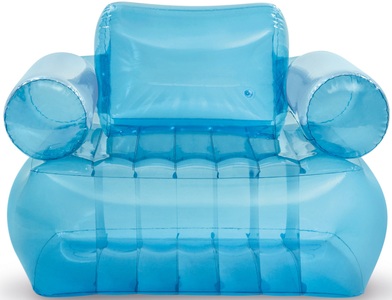 Intex, Intex Luftmatratze »Sessel mit Armlehne, Blau«, Intex Aufblasbarer Sessel Arm Chair 109 x 109 x 79 cm, Blau