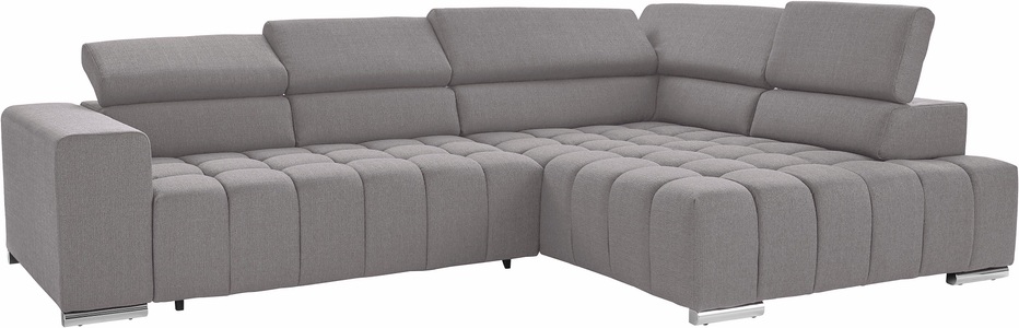 exxpo - sofa fashion, exxpo - sofa fashion Ecksofa, mit Kopf- bzw. Rückenverstellung, wahlweise mit Bettfunktion, exxpo - sofa fashion Ecksofa »Elias, aktuelle Kreuzsteppung im Sitz, bequem, Breite 307cm, L-Form« mit Kopf- bzw. Rückenverstellung, wahlweise mit Bettfunktion