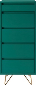 mutoni casual, Hochkommode grün 45x110, SalesFever Hochkommode, Spiegel im Klappdeckel