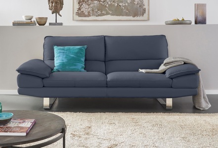 CALIA ITALIA, CALIA ITALIA 3-Sitzer »Dave«, mit Kufen in zwei Lederqualitäten, CALIA ITALIA 3-Sitzer »Dave, Sitzkomfort der Extraklasse, tolle Details«, Designsofa auf Kufenfuss, in zwei Lederqualitäten