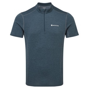 Montane, Montane Dart Zip T-Shirt, Herren, blau