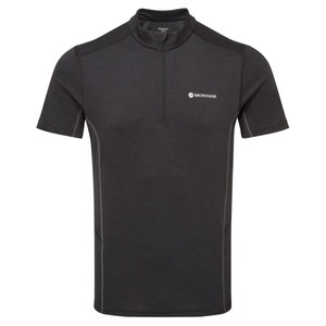 Montane, Montane Dart Zip T-Shirt, Herren, schwarz