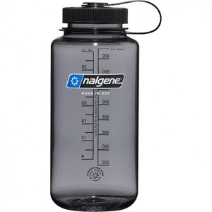 Nalgene, Nalgene wide mouth sustain, Trinkflasche, 1000ml, grau/Schwarz