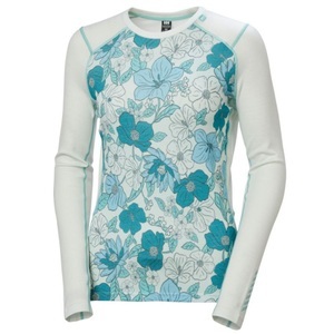 Helly Hansen, Helly Hansen Lifa Merino Midweight Graphic Crew, Damen, hellgrün