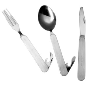 Lifeventure, Lifeventure Edelstahl Klappbares Besteckset