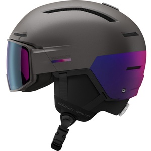 Salomon, Salomon Driver Pro Sigma, Skihelm mit Visier, grau