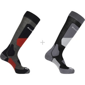 Salomon, Salomon S/Access, Skisocken, 2er-Pack, schwarz/dunkelgrau
