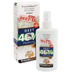 Travel Safe, TravelSafe TravelDEET Spray 40%, XL, 200 ml.