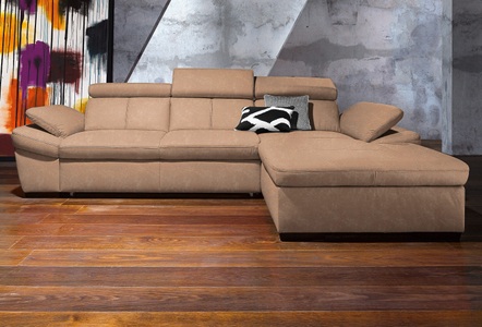 exxpo - sofa fashion Ecksofa, inklusive Kopfteil- und Armteilverstellung, wahlweise mit Bettfunktion
