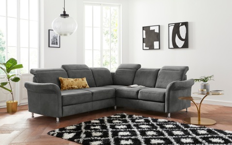 sit&more Ecksofa, inklusive Federkern, wahlweise mit Kopfteilverstellung, Bettfunktion und Schubladenstauraum