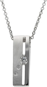 Firetti Kette mit Anhänger »Schmuck Geschenk Halsschmuck Halskette Kette matt glanz«, mit Zirkonia (synth.)