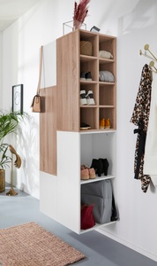 INOSIGN, INOSIGN Schuhregal »Fricka«, mit einer schönen Holzfolien Optik, Stauraum für ca. 3 bis 6 Paar Schuhe, Höhe 84,5 cm, INOSIGN Schuhregal »Fricka«