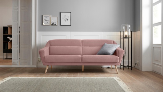 ANDAS, andas 3-Sitzer »Bille«, mit Naht im Rückenkissen und Eiche-Beinen, Design by Morten Georgsen, andas 3-Sitzer »Bille«, mit Naht im Rückenkissen und Eiche-Beinen, Design by Morten Georgsen
