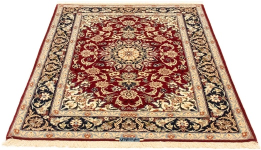 MorgenLand, morgenland Teppich »Isfahan Teppich handgeknüpft rot«, rechteckig, 7 mm Höhe, handgeknüpft, morgenland Teppich »Isfahan Teppich handgeknüpft rot«, rechteckig, 7 mm Höhe, handgeknüpft