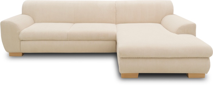 HOME AFFAIRE, Home affaire Ecksofa »Nika«, wahlweise mit Bettfunktion, auch in Cord, Home affaire Ecksofa »Nika zeitlos und elegant, L-Form« wahlweise mit Bettfunktion, auch in Cord