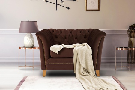 HOME AFFAIRE, Home affaire Sessel »Newport«, mit Knopfheftung im Rücken, Keder und feinen Armlehnen, Home affaire Sessel »Newport modernes Chesterfield«, mit Knopfheftung im Rücken, Keder und feinen Armlehnen