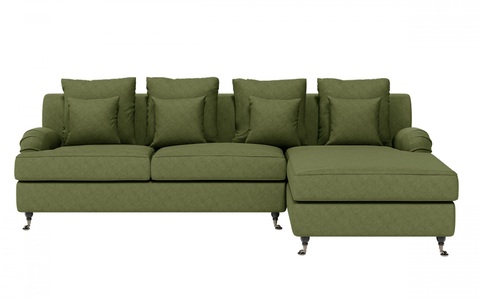 Guido Maria Kretschmer Home&Living, Guido Maria Kretschmer Home&Living Ecksofa »NORIN«, (2 St.), zwei Fussarten: vorne - Rollen, hinten - Holzfüsse, Guido Maria Kretschmer Home&Living Ecksofa »NORIN L-Form«, zwei Fussarten: vorne - Rollen, hinten - Holzfüsse