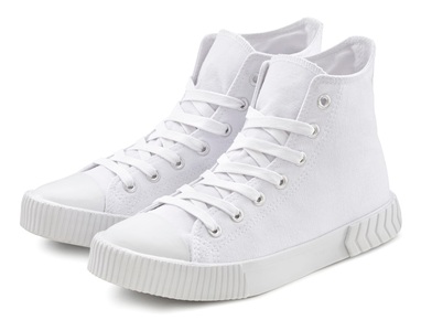 Lascana, LASCANA Stiefelette, aus Textil zum Schnüren, LASCANA Stiefelette, aus Textil zum Schnüren, High-Sneaker, Schnür-Boots