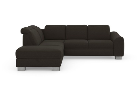 sit&more Ecksofa »Durness«, mit Federkern und hochwertigen Edelstahlfüssen, wahlweise mit Kopfteilverstellung, Bettfunktion und Stauraum oder mit Bettfunktion und Bettkasten