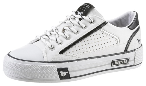 MUSTANG SHOES, Mustang Shoes Plateausneaker, im Schwarz-Weiss-Look, 