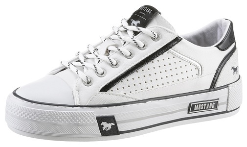 MUSTANG SHOES, Mustang Shoes Plateausneaker, im Schwarz-Weiss-Look, 