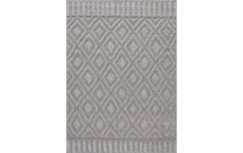 undefined, Teppich »Santorini«, rechteckig, - mm Höhe, Carpet City Teppich »In-& Outdoorteppich Santorini 58377, 3D-Effekt, Raute-Optik«, rechteckig, 5 mm Höhe, Wetterfest & UV-beständig für Terrasse, Balkon, Küche, Flur