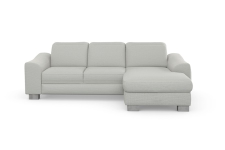 sit&more Ecksofa »Durness«, mit Federkern und hochwertigen Edelstahlfüssen, wahlweise mit Kopfteilverstellung, Bettfunktion und Bettkasten oder mit Bettfunktion und Bettkasten