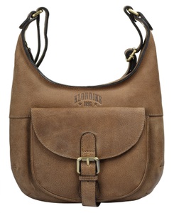 Klondike 1896, Klondike 1896 Umhängetasche »SIENNA«, (1 tlg.), echt Leder, Klondike 1896 Umhängetasche »SIENNA«, echt Leder