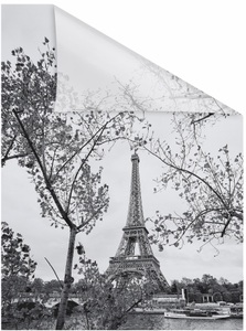 LICHTBLICK ORIGINAL, LICHTBLICK ORIGINAL Fensterfolie "Paris" 1 Stk. blickdicht strukturiert Klebepunkte selbstklebend, Sichtschutz