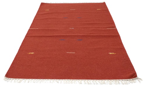 MorgenLand, morgenland Wollteppich »Kelim Teppich handgewebt rost«, rechteckig, 6 mm Höhe, Kurzflor, morgenland Wollteppich »Kelim Teppich handgewebt rost«, rechteckig, 6 mm Höhe, Kurzflor